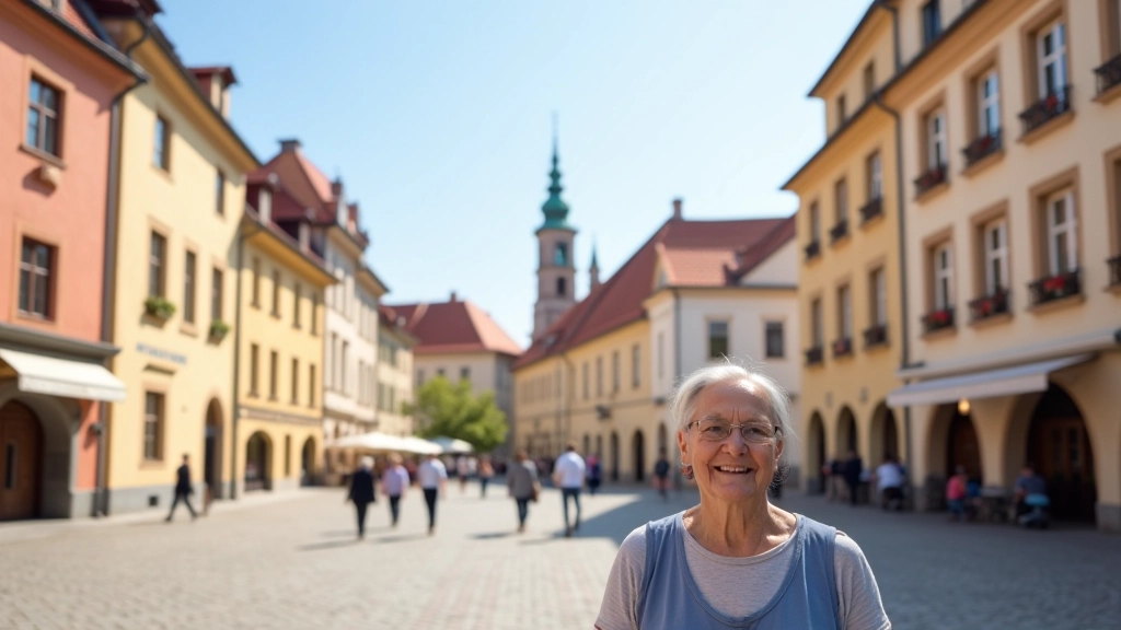Historické budovy v Telčském náměstí s krásnou architekturou